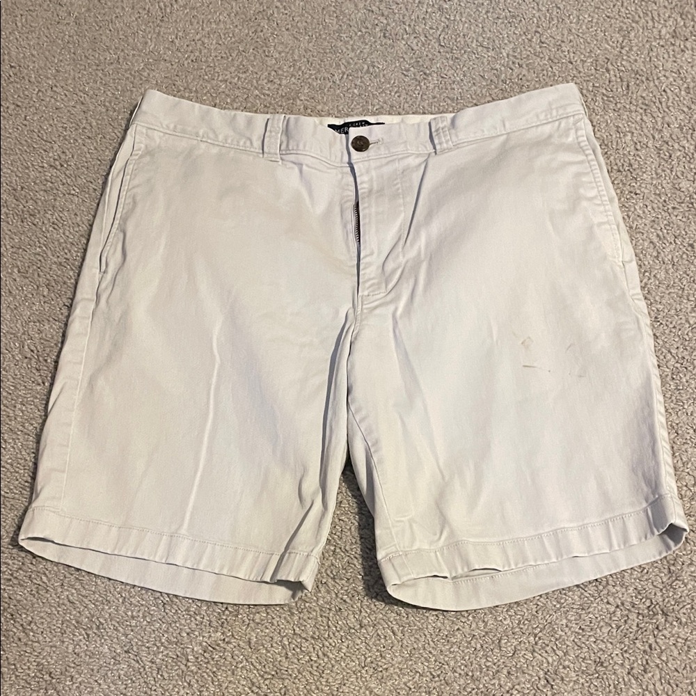 Mercantile J Crew Men's Light Gray Flat Front Shorts